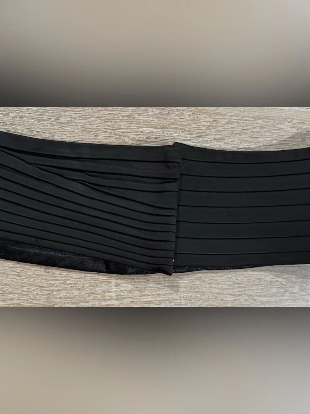 Cache Black Pleated Waist Accent  Belt